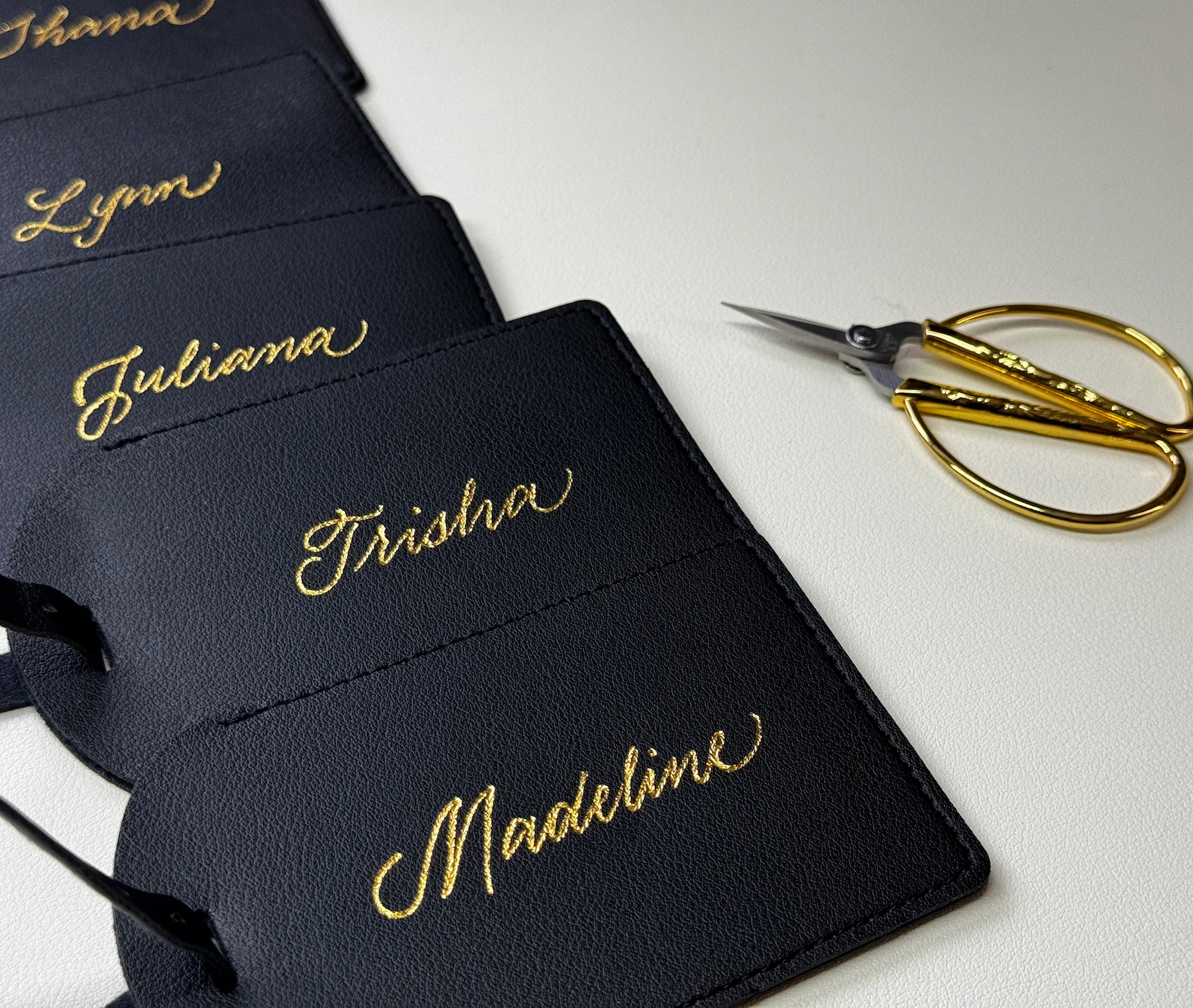 Monogrammed keepsake detail